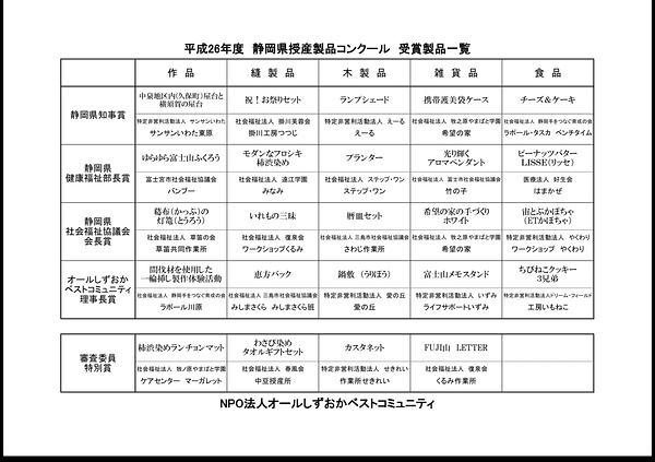 授産製品コンクール